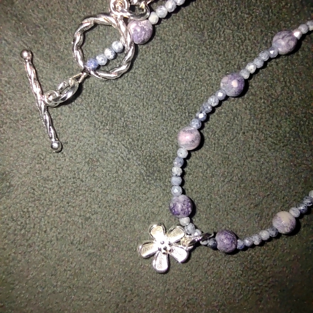 Dainty lavender necklace